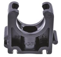 167061036 Georg Fischer PP Black Pipe Clamp, 0.63in x 1.42in x 1.06in, 0.24in