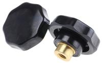 686-171 RS PRO Black Multiple Lobes Clamping Knob, M8, Threaded Hole