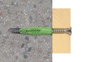 518886 Fischer Fixings Green Nylon Wall Plug, 50mm Length, 8mm Fixing Hole Diameter