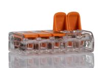 60281155 Wago 221 Series Lever Connector Set, 2, 3, 5-Way, 32 A, 24 → 12 AWG Wire, Cage Clamp Termination