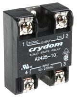 a2425-10 Sensata Crydom Series 1 240 VAC Series Solid State Relay, 25 A Load, Panel Mount, 280 V rms Load, 280 V ac Control