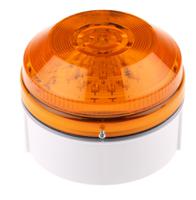led195-02wh-01 Moflash LED195 Series Amber Flashing Beacon, 20 → 30 V ac/dc, Surface Mount, Wall Mount, LED Bulb, IP65