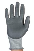 tar25-07 Tornado Argent Grey Yarn Yarn Cut Resistant Gloves, Size 7, Polyurethane Coating