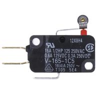 v-165-1c5 Omron Short Roller Lever Micro Switch, Tab Terminal, 16 A @ 250 V ac, SPDT, IP40