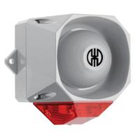 43911068 Werma 439 Series Red Sounder Beacon, 115 → 230 V, IP65, Wall Mount, 98dB at 1 Metre