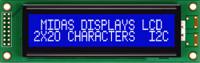 mc22005a6w-bnmlwi-v2 Midas MC22005A6W-BNMLWI-V2 Alphanumeric LCD Alphanumeric Display, 2 Rows by 20 Characters