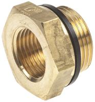 0168-27-21 Legris Brass Pipe Fitting, Straight Threaded Reducer, Male G 3/4in to Female G 1/2in