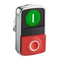 zb4bl7341 Schneider Electric Harmony XB4 Series Green, Red Momentary Push Button Head, 22mm Cutout, IP67, IP69K
