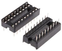 a-18-lc-tt ASSMANN WSW 2.54mm Pitch Vertical 18 Way, Through Hole Stamped Pin Open Frame IC Dip Socket, 1A