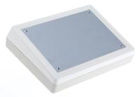 a9086265a9186001 OKW DeskCase 190 Series Grey, White ABS Desktop Enclosure, Sloped Front, 138 x 190 x 47mm