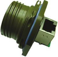 rjftv71rag Amphenol Socapex RJFTV Series Female RJ45 Connector, Jam Nut, Cat5e Right Angle 1 Port 8 -Way