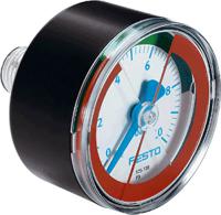 ma-40-10-r18-e-rg Festo R 1/8 Analogue Pressure Gauge 10bar Back Entry 40mm Outside Diameter