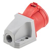 5123257-7 Scame, Optima IP44 Red Wall Mount 6P + E Right Angle Industrial Power Socket, Rated At 32A, 415 V
