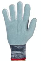 tag9-10 Tornado Aquaglass Grey Yarn Yarn Cut Resistant Gloves, Size 10, Leather Coating