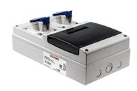 6711623-r Scame, DOMINO IP44 Blue Wall Mount 2P + E RCD Industrial Power Connector Socket, Rated At 16A, 230 V