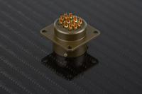 pt02a-14-12p Amphenol Socapex, PT, Copper Alloy 12 Way Panel Mount MIL Spec Circular Connector ReceptacleGreen, Pin Contacts,Shell