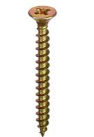 287-4212 RS PRO Pozidriv Countersunk Steel Wood Screw, Yellow Passivated, Zinc Plated, 4.5mm Thread, 3.15in Length, 80mm Length