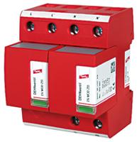 dv-m-tn-255 Dehn, DV Modular Surge Protector 255 V ac Maximum Voltage Rating 50kA Maximum Surge Current Lightning Arrester