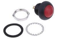 820-7587 RS PRO Miniature Push Button Switch, On-(Off), Panel Mount, 13.6mm Cutout, SPST, 30V dc, IP67