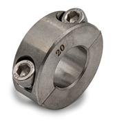 145-637 RS PRO Shaft Collar, Two Piece, Clamp Screw, Bore 14mm, OD 30mm, W 11mm, Stainless Steel 304