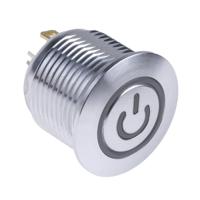 175-8703 RS PRO Illuminated Push Button Switch, Momentary, Panel Mount, 16mm Cutout, SPST, RGB LED, 36V dc, IP67