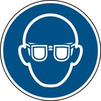 818421 Brady Laminated Polyester B-7541 Mandatory Eye Protection Sign