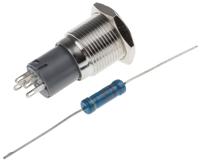 811-8402 RS PRO Illuminated Push Button Switch, Latching, Panel Mount, 16mm Cutout, SPDT, Green LED, 250V ac, IP65, IP67