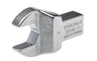 58214018 STAHLWILLE 731/40 Series Open Ended Insert Insertion Wrench, 18 mm, 14 x 18mm Insert, Chrome Plated Finish