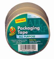 224529 DUCK TAPE Clear Packing Tape, 25m x 50mm