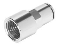 npqm-d-g18f-q6-p10 Festo NPQM Series Straight Threaded Adaptor, G 1/8 Female to For tubing outside diameter 6 mm, Threaded-to-Tube