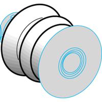 zbz28 Schneider Electric Adapter for use with 40 and 60 mm Mushroom Head Pushbutton, Harmony XB4, Harmony XB5, ZBZ28