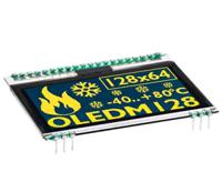 ea-oledm128-6gga Display Visions 2.3in Yellow Passive matrix OLED Display 128 x 64pixels Graphics I2C, SPI Interface
