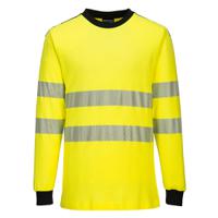 fr701ybrl Portwest FR701 Yellow/Black Unisex Hi Vis T-Shirt