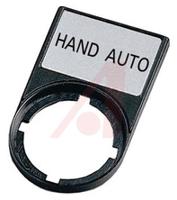 216492-m22s-st-d11 Eaton Legend Plate for Use with 22.5 mm Modular Pushbuttons, Hand - Auto