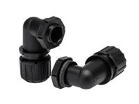 asf13pg990-awb13 Adaptaflex 90° Elbow, Conduit Fitting, 13mm Nominal Size, PG9, Nylon 66, Black IP66, IP67, IP68, IP69K rating