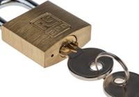 781-5997 RS PRO Key Brass Padlock, 5mm Shackle, 30mm Body