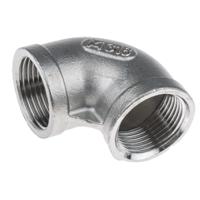 499-2969 RS PRO Stainless Steel Pipe Fitting, 90° Circular Elbow, Female G 3/4in x Female G 3/4in