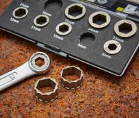 t4360 CK Metal 10 Piece Spanner Recess Drive Screw/Bolt & Nut Kit