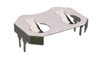 bat-hld-001-thm-tr TE Connectivity Coin Cell Battery Holder, Leaf Spring Contact