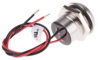 123-2436 RS PRO Blue Panel Mount Indicator, 24V dc, 22mm Mounting Hole Size, Lead Wires Termination, IP67