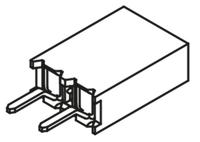 bcs-102-l-s-te Samtec BCS Series Straight Through Hole Mount PCB Socket, 2-Contact, 1-Row, 2.54mm Pitch, Solder Termination