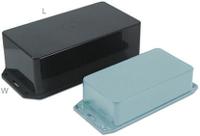 bim2003ip-blk CAMDENBOSS Series 2000 Series Black ABS Enclosure, IP65, Flanged, Black Lid, 132 x 62 x 31mm