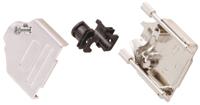 mhdtzk25-ra-k MH Connectors MHDTZK-RA Series Zinc D Sub Backshell, 25 Way, Strain Relief