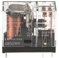 g2r-2a-dc24 Omron PCB Mount Power Relay, 24V dc Coil, 5A Switching Current, DPST