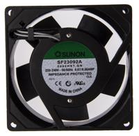 sf23092a2092hstgn Sunon SF Series Axial Fan, 230 V ac, AC Operation, 49.3m³/h, 14W, 60mA Max, 92 x 92 x 25mm