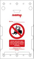 flt-gb-etsh-v2-a Brady Red on White Safety Forklift Tag, English Language, 10 per Pack