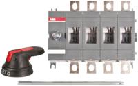 ot160ev22p-1sca120537r1001 ABB 4P Pole Base Mounting Isolator Switch - 200A Maximum Current, 144kW Power Rating, IP65