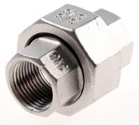 499-3423 RS PRO Stainless Steel Pipe Fitting, Straight Octagon Union, Female G 3/8in x Female G 3/8in