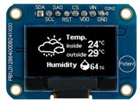 mdob128064vv-wm Midas 0.96in White Passive matrix OLED Display 128 x 64pixels COB I2C Interface