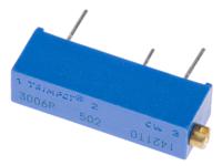 3006p-1-502lf 5kΩ, Through Hole Trimmer Potentiometer 0.75W Side Adjust Bourns, 3006